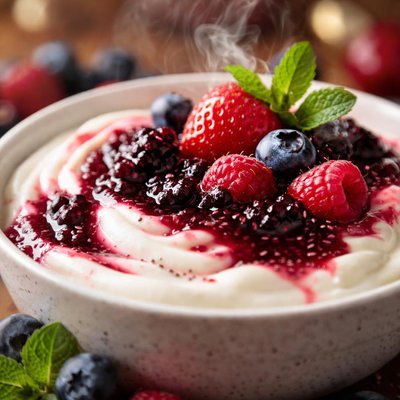 Image of Whole30 Yogurt with Berry Sauce