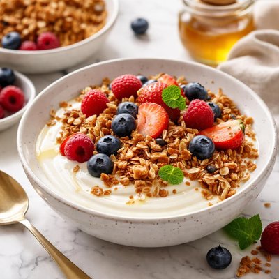 Image of Yogurt with Granola and Berries