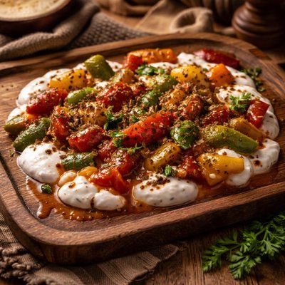 Image of Yogurtlu Biber Bell Pepper with Yogurt