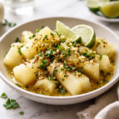 Image of Yucca with Garlic Sauce Yuca Con Mojo