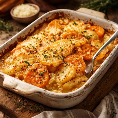 Image of Yukon Gold and Sweet Potato Gratin