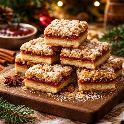 Image of Yuletide Linzer Bars