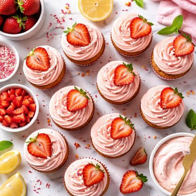 Image of Yummo Strawberry Cupcakes