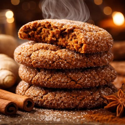Image of Yummy Chewy Ginger Cookies