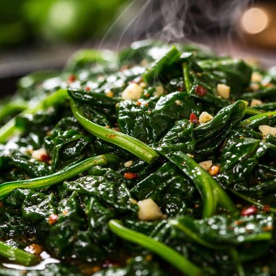 Image of Yummy Cooked Spinach