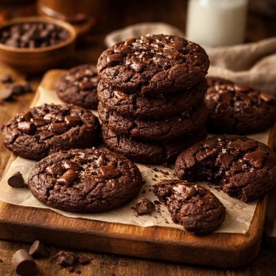Image of Yummy Dark Chocolate Cookies