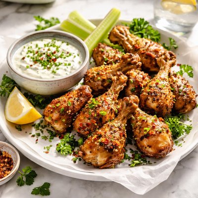 Image of Yummy Drummies with Chive Dip