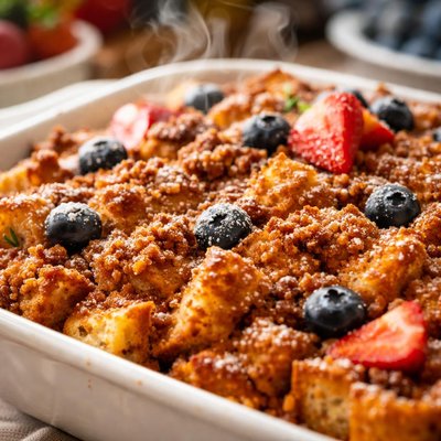 Image of Yummy French Toast Casserole Egg Free Dairy Free