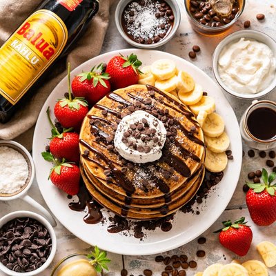 Image of Yummy Kahlua Pancakes