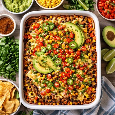 Image of Yummy Mexican Lasagna W a Healthier Kick