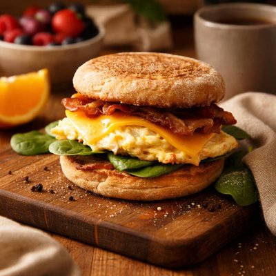 Image of Yummy Quick Healthy Breakfast Sandwich