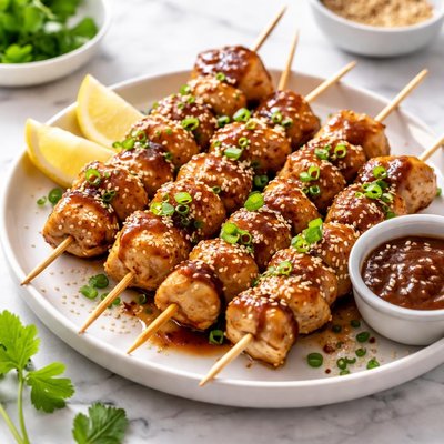 Image of Yummy Sesame Chicken Skewers