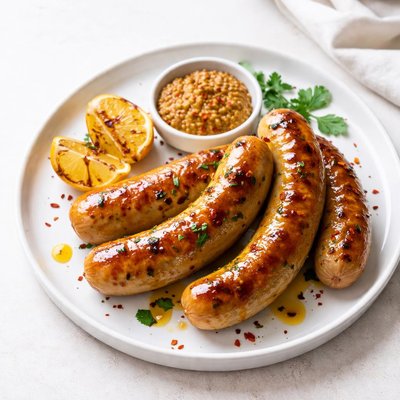 Image of Yummy Turmeric Glazed Beer Bratwursts