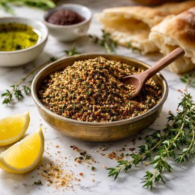 Image of Za Atar or Zahtar Spice Mix of Jordan Syria Lebanon