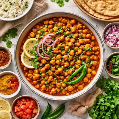 Image of Zero Oil Channa Chick Peas Masala