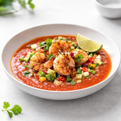 Image of Zesty Tequila Shrimp Gazpacho