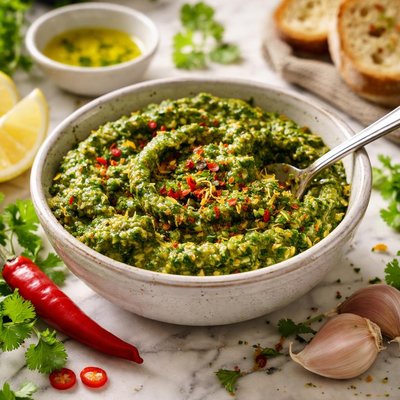 Image of Zhug Spicy Garlic Spread