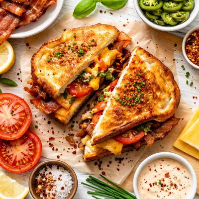 Image of Zippy Grilled Cheese Bacon Sandwich