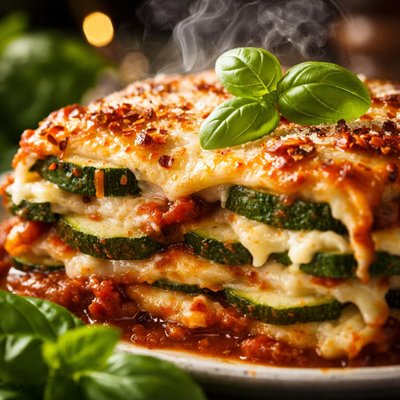 Image of Zucchini and Basil Lasagna