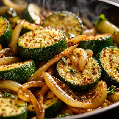 Image of Zucchini and Caramelized Onions