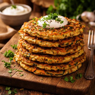 Image of Zucchini and Carrot Pancakes