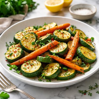 Image of Zucchini and Carrots with Fresh Herbs