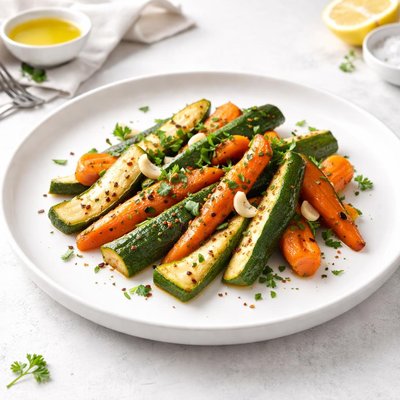 Image of Zucchini and Carrots with Garlic and Herbs