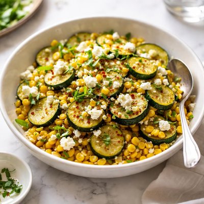Image of Zucchini and Corn with Cheese