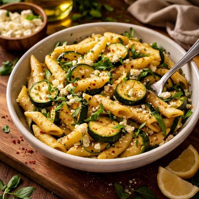 Image of Zucchini and Feta with Penne