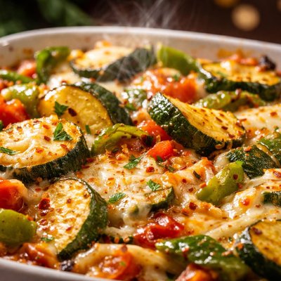 Image of Zucchini and Green Pepper Casserole