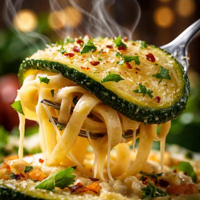 Image of Zucchini and Noodle Slice