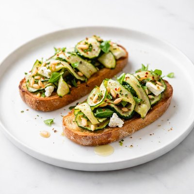 Image of Zucchini and Pine Nut Bruschetta