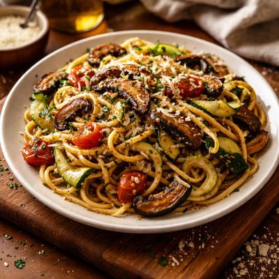Image of Zucchini and Portabella Spaghetti