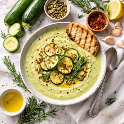 Image of Zucchini and Rosemary Soup