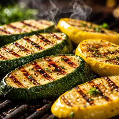 Image of Zucchini and Squash on the Grill