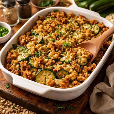Image of Zucchini and Stuffing Casserole