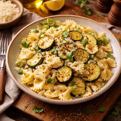 Image of Zucchini and Yogurt Farfalle