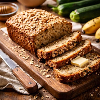 Image of Zucchini Banana Oat Bread Low Er Carb