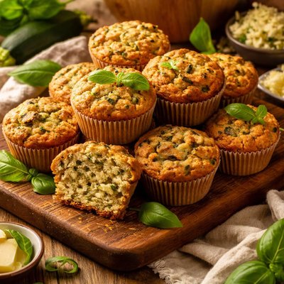 Image of Zucchini Basil Muffins