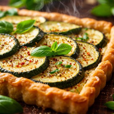 Image of Zucchini Basil Tart