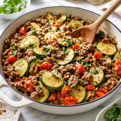 Image of Zucchini Beef Skillet