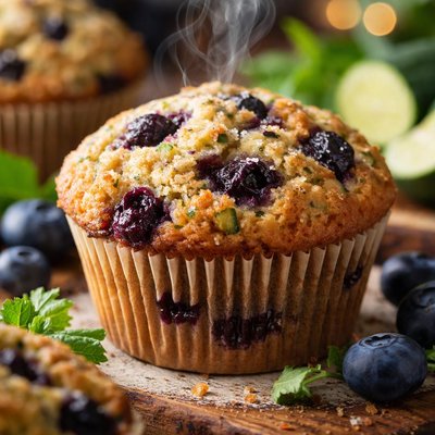 Image of Zucchini Blueberry Muffins