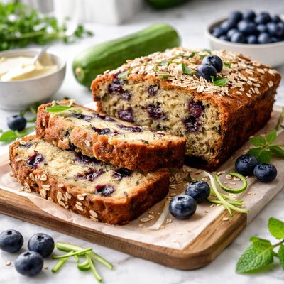 Image of Zucchini Bread with Blueberries