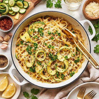 Image of Zucchini Carbonara for Two Vegetarian