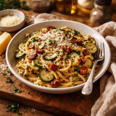 Image of Zucchini Carbonara from Jamie Oliver Jamie at Home