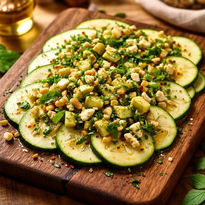 Image of Zucchini Carpaccio with Avocado