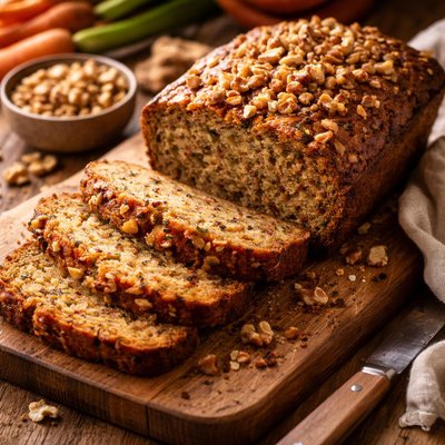 Image of Zucchini Carrot Black Walnut Bread