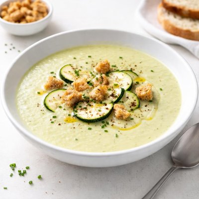 Image of Zucchini Cheese Soup a K a Vache Qui Rit Soup