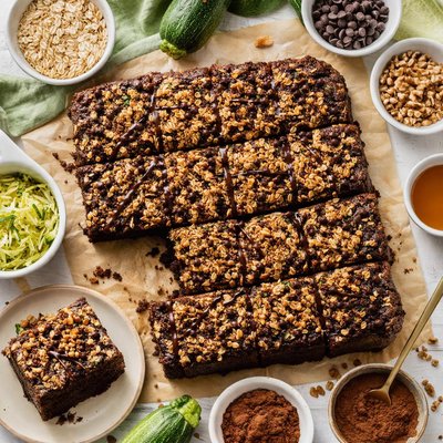 Image of Zucchini Chocolate Cake with Baked Topping
