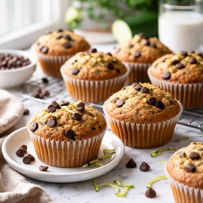 Image of Zucchini Chocolate Chip Muffins